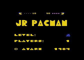 Pac-Man title screen for Atari 5200